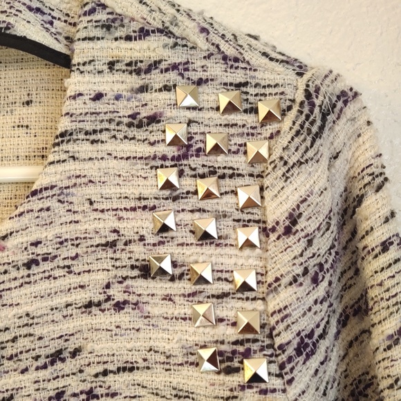 Alfani Blazer w/ Embellished Shoulders & Zip Up - Picture 6 of 7